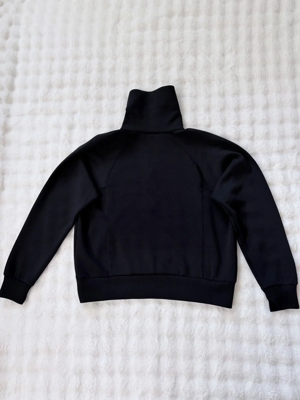 NEW SPANX AirEssentials Half-Zip Sweatshirt Very Black Size Small Coastal Chic - Picture 8 of 16